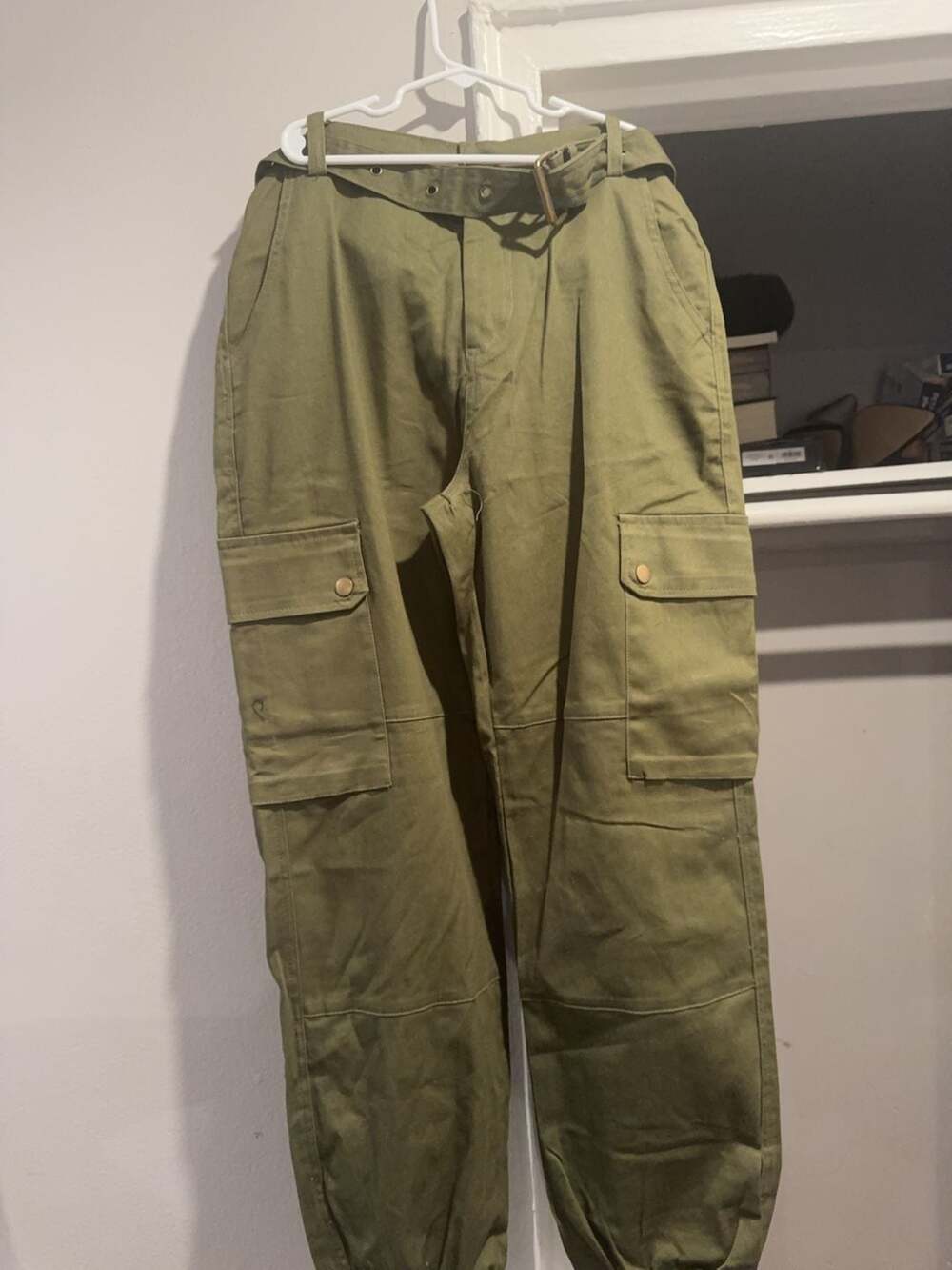 Riflessi Olive Green Cargo Pants Size L